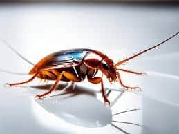 Cafard ou punaise de lit sur surface blanche, service d'extermination professionnel contre les nuisibles au Québec.