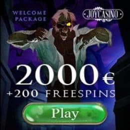 Joy Casino review: €2000 deposit bonus and 200 free spins