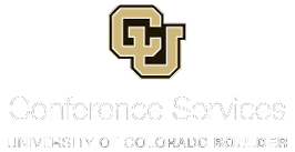 University of Colorado Boulder Conference Services logo, representing centralized conference management and operational efficiency.