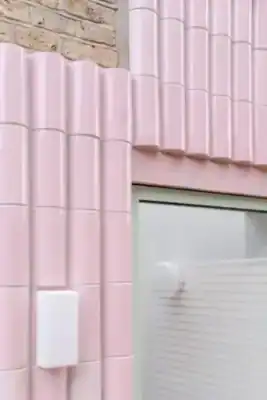 pink tile Ceramic Facade property brick