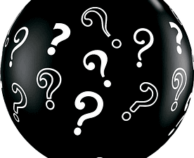 Gender Reveal Balloon, Question Marks Latex Balloon 3'
