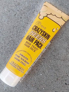 crazyskin beers hair pack containing brewers yeast mask for hair