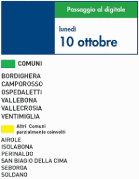 Lunedì 10 Ottobre | Digitale terrestre: Dtti.it