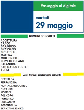 Switch Off 29 Maggio 2012 | Digitale terrestre: Dtti.it