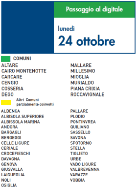 Lunedi 24 Ottobre | Digitale terrestre: Dtti.it