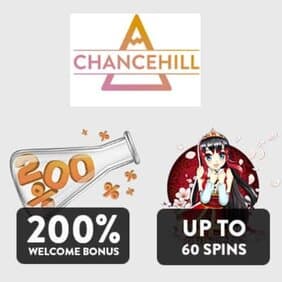 Chance Hill Casino 25 free spins + 100 gratis spins + 200% free bonus