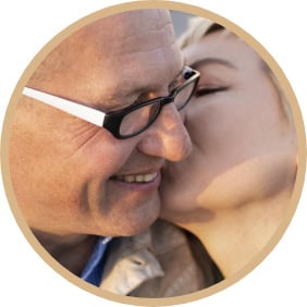 "5 Signs You Are Ready For True Love" image of a happy, loving couple kissing