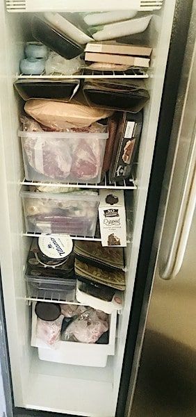 Organize your stand-up freezer: before