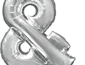 & Sign Silver Supershape Foil/Mylar balloon