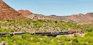 Popular train ride seen from Sycamore Canyon Trail