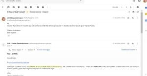 This is the email I received that is explaining that kids 7 and under don't need to pay the ticket to enter Macchu Picchu