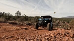 4-seater UTV Off-Roading on Red Rock Terrain of Sedona Arizona