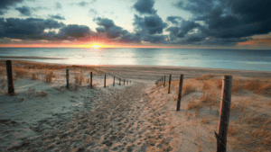 the beach