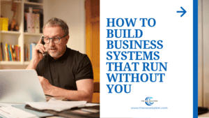 Founder using a laptop to review business systems and project management tools for their small business.