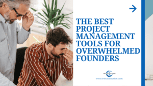 Founder reviewing project management tools on a laptop at their desk, evaluating Asana and other small business software options.