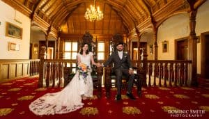 Hazel and Rob photographed at Stanhill Court Hotel