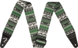 Sangle Fender Ugly Christmas Sweater Strap, Green Fair Isle
