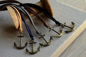 Wickelarmband Ankerliebe – Dunkle Farben