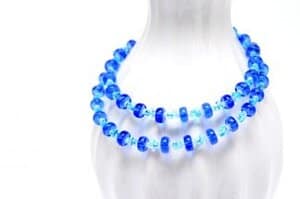 Kurze Glasperlenkette Blue Lagoon