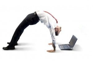 Small business owner with laptop