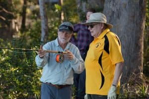 Brian Henderson instructing Gary Pearton