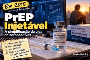 Dez anos antes de a PrEP injetável se tornar uma realidade, o Soropositivo.org já acompanhava de perto as pesquisas que poderiam transformar a prevenção do HIV. Não foi previsão. Foi pesquisa, acompanhamento da ciência e responsabilidade editorial.