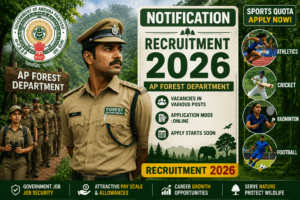 AP Forest Dept Sports Quota Jobs: క్రీడాకారులకు బంపర్ ఆఫర్.. అటవీ శాఖలో స్పోర్ట్స్ కోటా ఉద్యోగాల నోటిఫికేషన్ విడుదల..