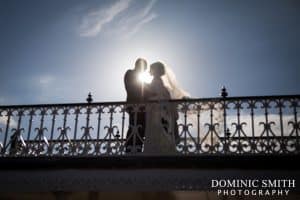 Bridal photo taken at the Bandstand on Brighton Seafront