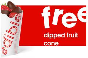 FREE Chocolate Dipped Fruit Cone at Edible Arrangements