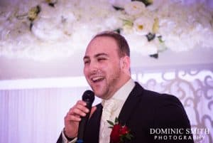 Groom giving his speech