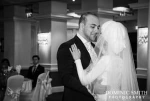 Bride and Groom dancing at the Hilton Hotel, Brighton