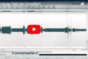 Contact met overledenen via bandstemmen: een schermopname van mijn eigen experiment dat te beluisteren is op YouTube