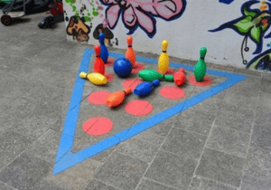 Nostalgische schoolplein spellen