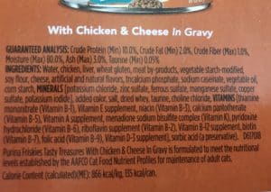 Cat sales food label