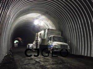 CJGeo polyurethane grouting truck in the tunnel