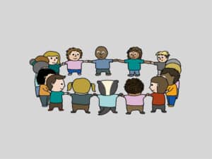 Cartoon: Gemeinschaft diverser Menschen
