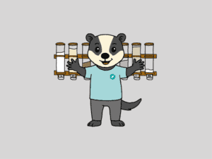 Illustration Dachs im Unverpackt-Laden