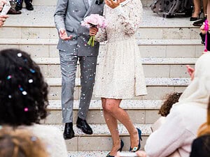 If you're marriage-minded and you follow coach Amy's online dating profile advice, you will wind up married like this couple.