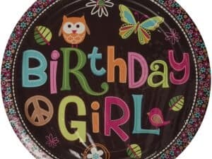 Hippie Chick Birthday 9" Plates