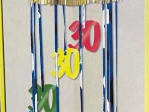 30th Birthday, 30th Anniversary  Shimmering Spiral Hanging Decoration