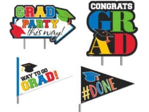 Congrats Grad Multiplastic Corrugate Yard Stakes
