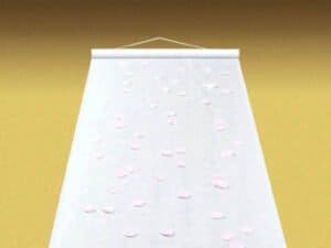 White Fabric Aisle Runner
