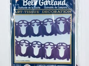 Purple Bell Garland Art Tissue Decoration