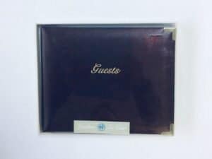 Leather Guest Book , Green