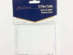 White Gown Place Cards