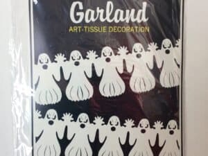 White Tissue Ghost Garland, Halloween decorations