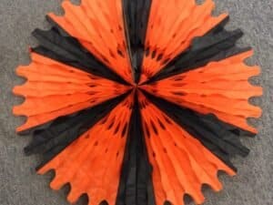 Fan Decor Black & Orange, Halloween Decoration
