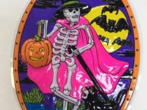 Skeleton with Pink Cape Cutout