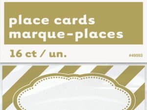Place Cards Gold Pattern