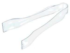 1ct Mini Clear Plastic Tongs, Disposable Serveware
